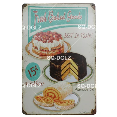 Tin Sign XXL Retro Italian dessert metal plate plaque 