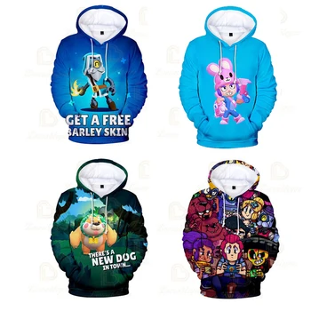 

3 To 14 Years Kids Boys Girls 3D Browling Game Star Cartoon Heroes Hoodie Cartoon Shooting Hoodie Kids Birthday Gift