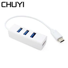CHUYI мини USB C концентратор USB 2,0 концентратор 4 порта Тип C 3,1 сплиттер адаптер для MacBook samsung Galaxy S10 аксессуары USB-C концентратор