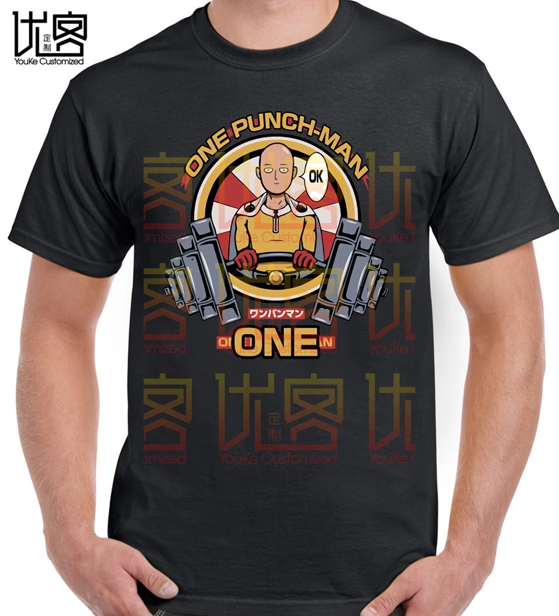 Мужская футболка с принтом Аниме One Punch Man модная удобная повседневная для