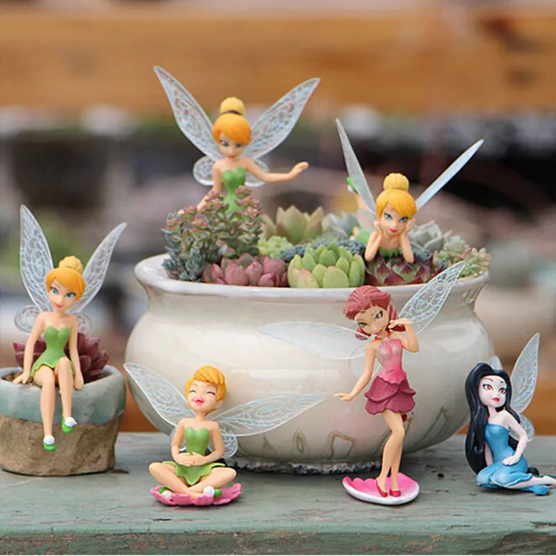 6 Stücke Blume Fee - Pixie Fliegen Flügel Familie Garten Ornament Wohnkultur Dekoration Handwerk