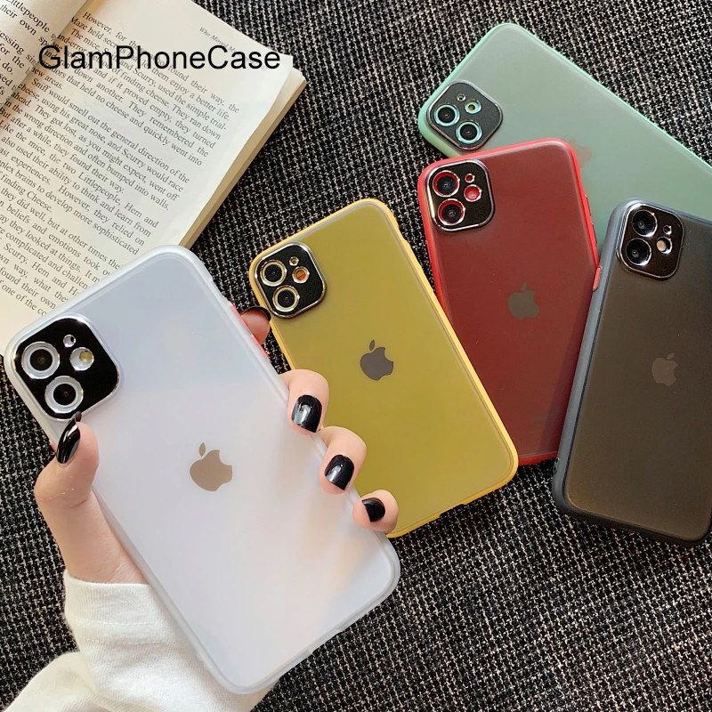 

GlamPhoneCase Solid Color Border Phone Case For iPhone11Pro/Max X XS Max XR Soft Silicone Cover For iPhone11 7 8 6 6s Plus Case