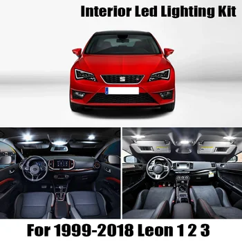 

White Canbus Error Free LED bulb interior dome indoor map light Kit for Seat for 1999-2018 Leon 1 2 3 Mk1 Mk2 Mk3 1M 1P 5F