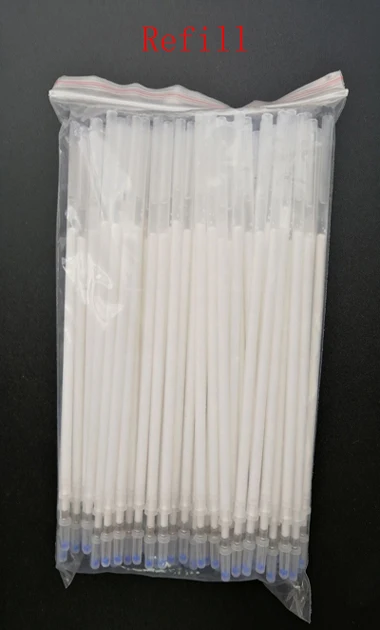 50pcs Refill 50 шт. инструменты для микроблейдинга белый тату Перманентный маркер аксессуары для макияжа хирургический маркер для кожи ручка для бровей инструмент писчий - Цвет: 50pcs Refill