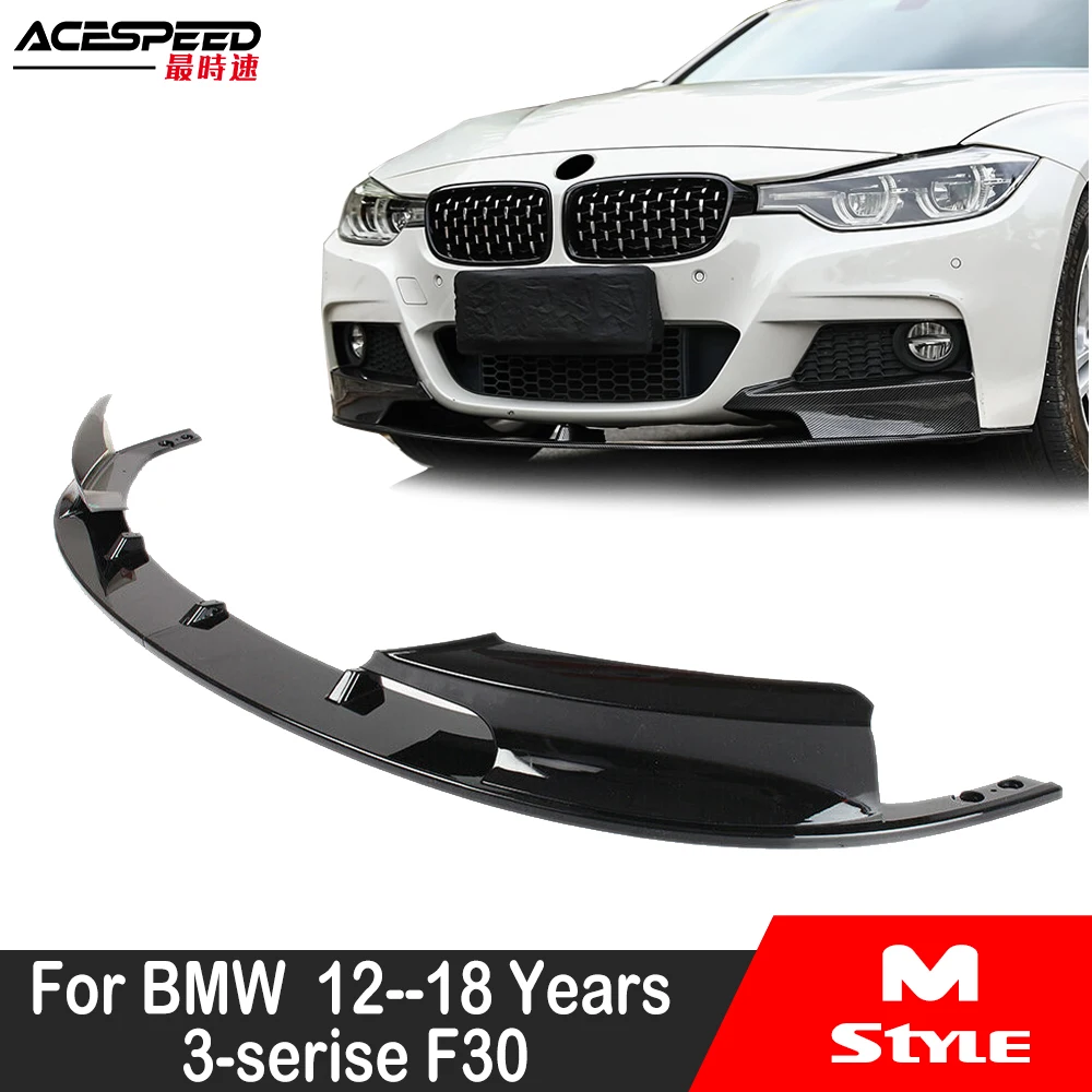 Front Bumper Lip for BMW F30 3 Series M Style 2012- Bumper Lip Cover Only for Sports Version