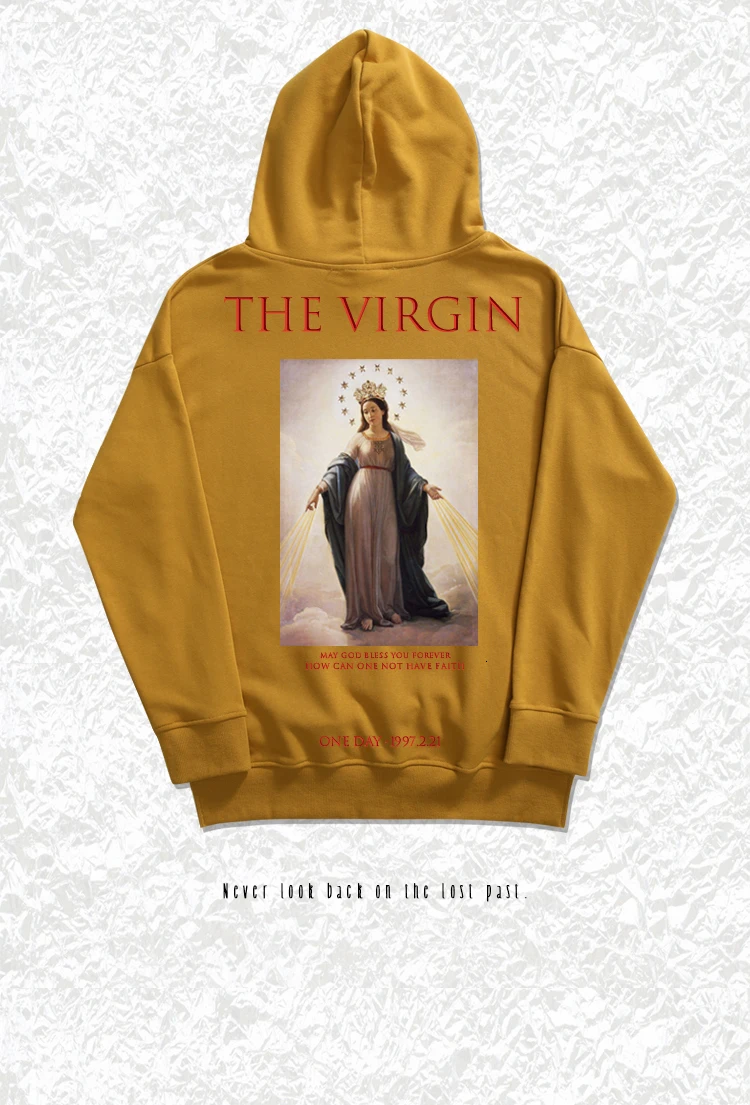 Худи голубого цвета с принтом «virgen Amano Hiroshi»