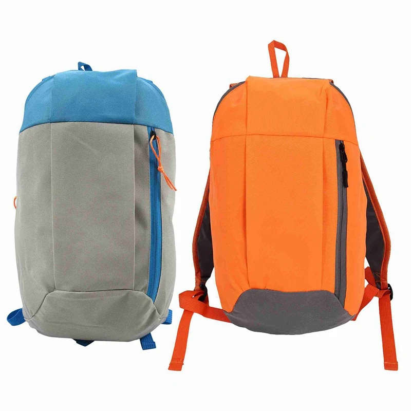 ABDB-2 Pcs Backpack Outdoor Sport Camping Women Men Travel Bag Orange &amp Milk Gray |