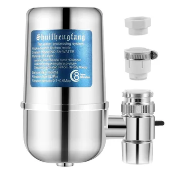 

8 Layer Business Practical Universal School Office Home Kitchen Easy Install Faucet Water Filter Stainless Steel Anti Rust