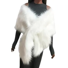 new autumn Winter Women Faux Fox Fur Long Shawl Stole Wrap Shrug Scarf Bridal Wedding Fashion Irregular Large Shawl 8#927