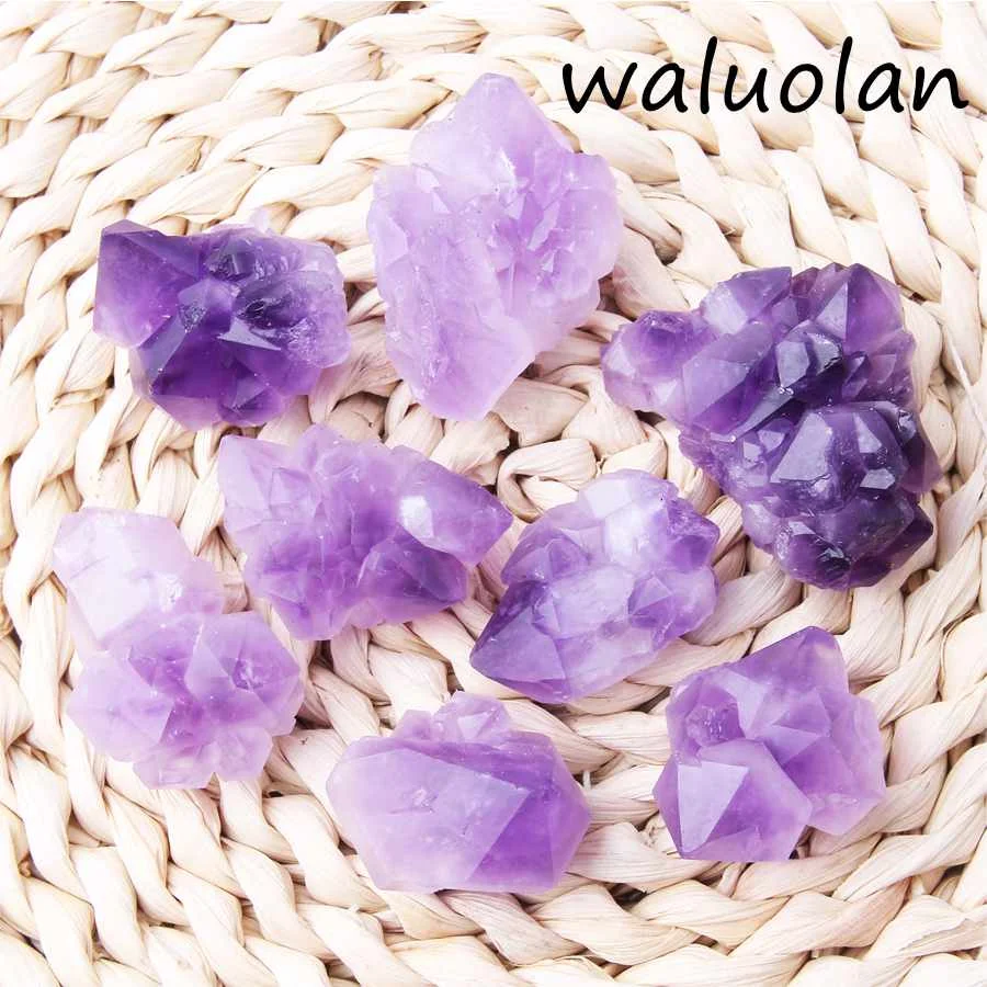 Natural Amethyst flower cluster Ore Crystal quartz Repair Healing Used for Home Decoration DIY Gift Purple Stone | Дом и сад