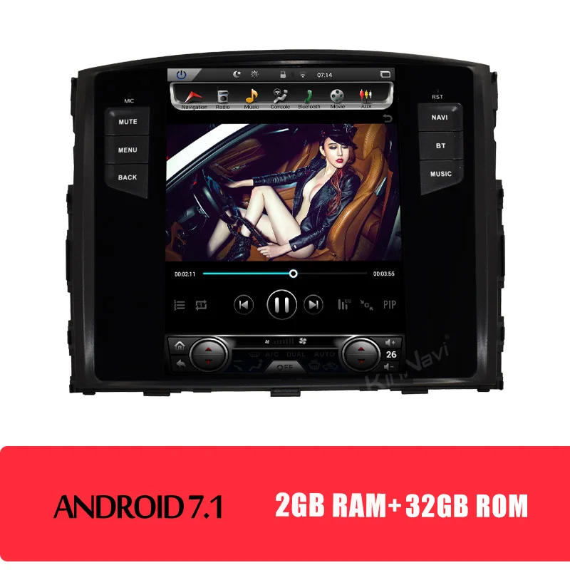Android car radio KiriNavi 10,4 ''2 din Android 7,1 Автомагнитола для Mitsubishi Pajero Android dvd-плеер Автомобильный мультимедийный Gps навигатор 2007+ wifi 4g - Цвет: Android car radio