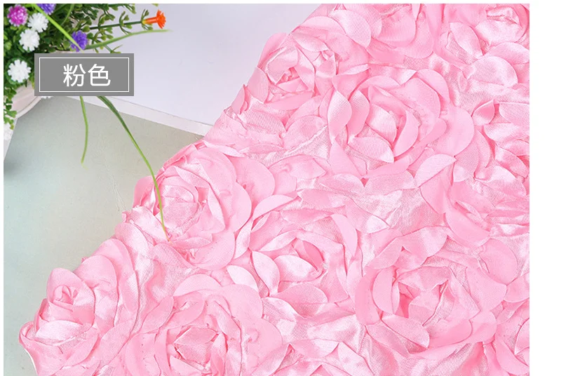 pink 1 м/лот трехмерная Роза Ткань 3D цветок фестиваль свадебный ковер ткань ажурное платье свадебное платье ткань - Цвет: pink