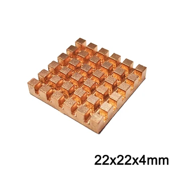 

Pure Copper Heat Sink Adhesive Back Cooling For VGA DDR MOS GPU IC Chipset Radiator Cooler Heatsink 22x22x4mm