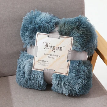 

Living Room Office Reversible Throw Blanket Fall Winter Super Soft Home Decor Faux Fur Machine Washable Lightweight For Sofa Bed
