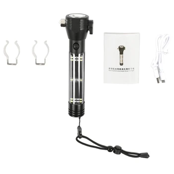 

NEW-Car LED Flashlight Solar Power Emergency Multifunctional for Jeep Wrangler JL JLU 2018 2019 2020