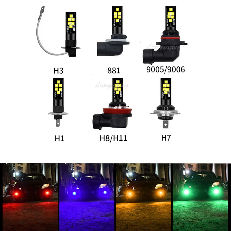Противотуманные фары H1 H3 H7 H8 H9 H11 светодиодсветодиодный лампы 9005 HB3 9006 HB4 881 880 H27