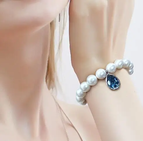 YGU35 Pure Silver 925 Rose Zircon Bracelet Three Women's Heart Bracelets