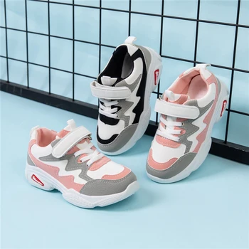

2020 Spring Mix Color Children Sneakers Boys Girls Shoes Casual Loop Hook Non-slip Soft Bottom Kids Shoes Chaussure Enfant D30