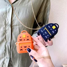 Классическая Роскошная Диагональная Сумка женские противоударные чехлы для наушников для Apple Airpods 1 2 силиконовый защитный чехол для наушников