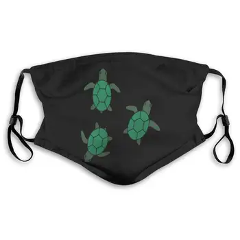 

I Love Sea Turtles Mouth Cover Mask with PM2.5 Filters 5 Layers of Protection for Men Women Black