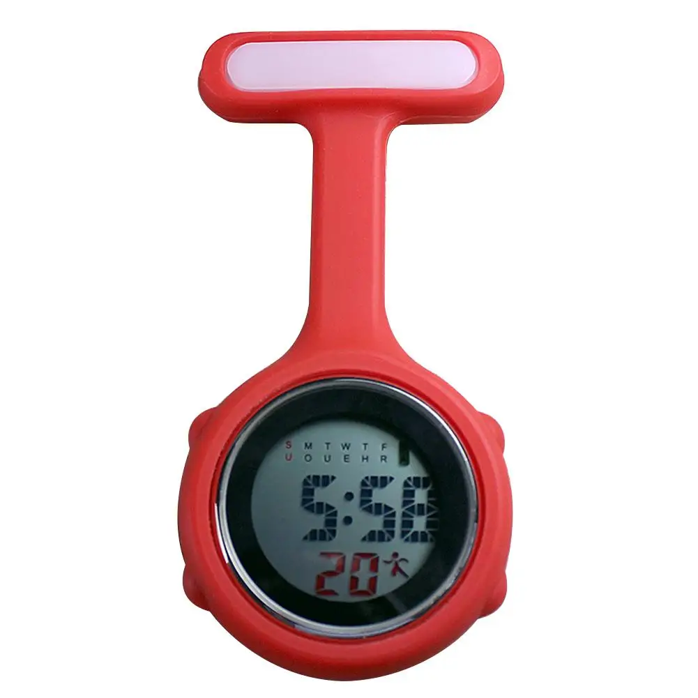 Pockets Watch Women's Digital Display Dial Fashion Clip On Fob Nurse Brooch Pin Hang Pocket Electric Casual | Наручные часы