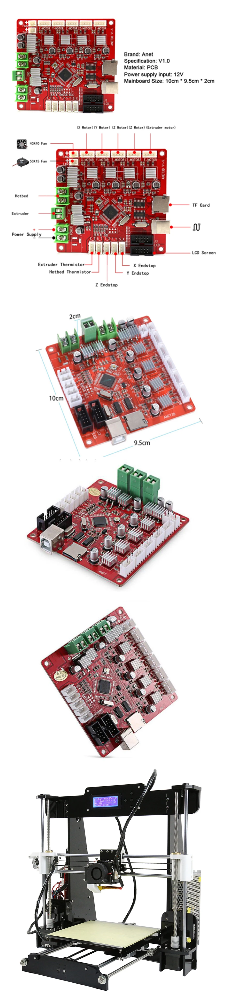 Anet части 3D принтера: Anet A8 материнская плата/Материнская плата/плата управления DIY аксессуары для 3D принтера/экспресс- из России/