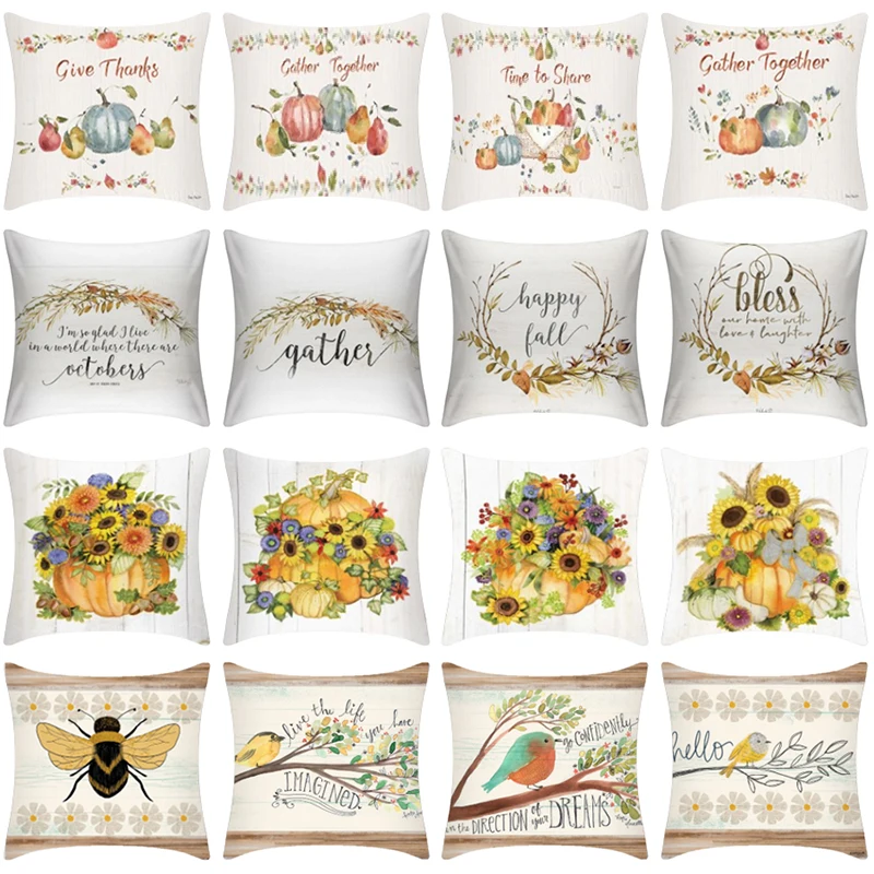 

Halloween Cushion Cover Halloween Pumpkin Throw Pillow Case Halloween Printing Decorative Pillowcase Cushion Cover