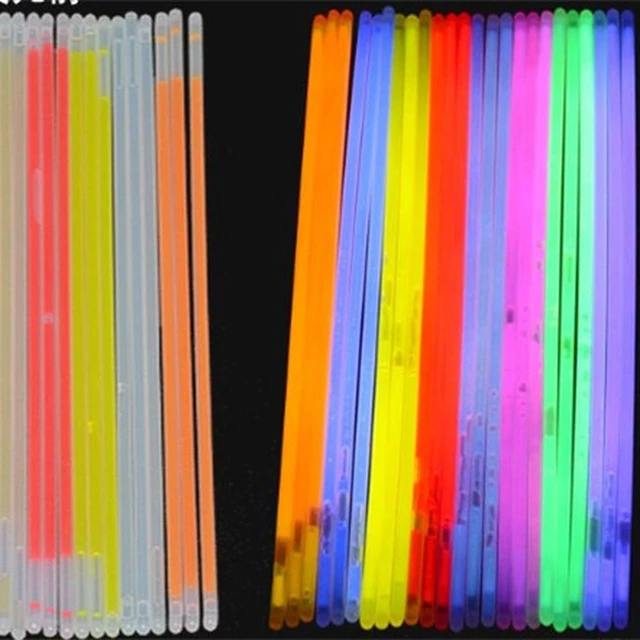 Barras luminosas de neón para decoración de fiestas, suministros  fluorescentes de 20/50/100 piezas, collares y pulseras para Halloween y  boda