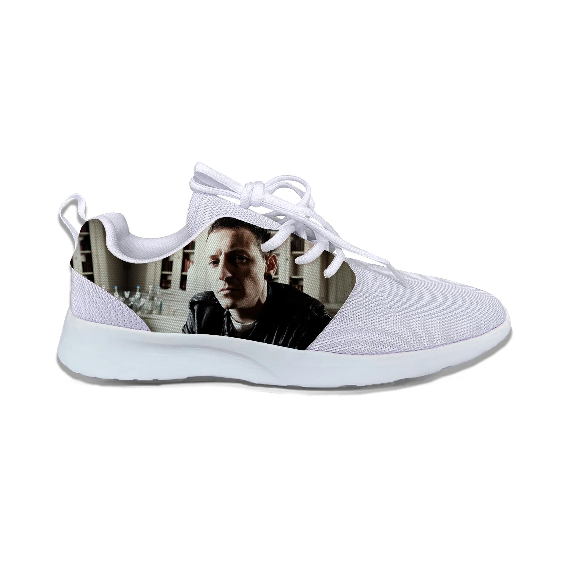 

2019 Hot Cool Fashion Pop Funny Summer Rock and Roll Sneakers Handiness Casual Shoes 3D Printed For Men Women Chester Bennington