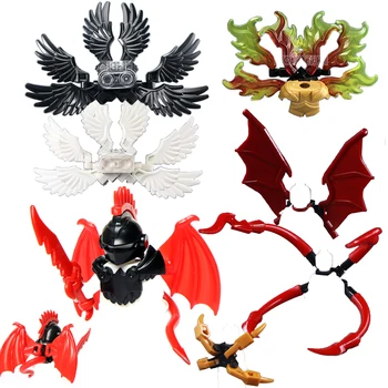 

1PCS Building Blocks Without mini figures Dragon Knight Armor Wings Angel Ninjagoed Weapons Accessories Compatible Friend toys
