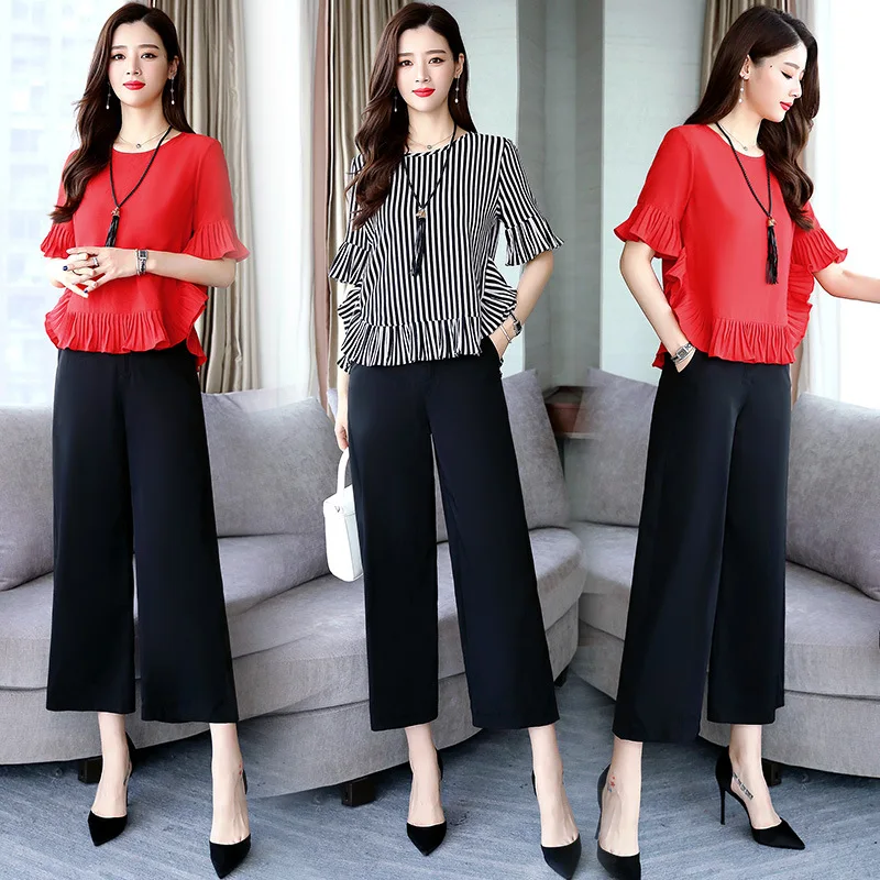 

2019 Summer Solid Color Trend Comfortable Cool Simple Fashion Set/Suit Skirt