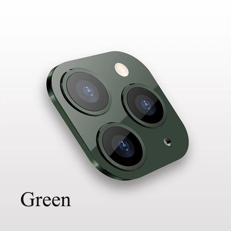 Green Пленка из закаленного стекла для объектива камеры, чехол из титанового сплава для iPhone X XS MAX, Сменный Чехол для iPhone 11 Pro MAX, чехол для камеры - Цвет: Green