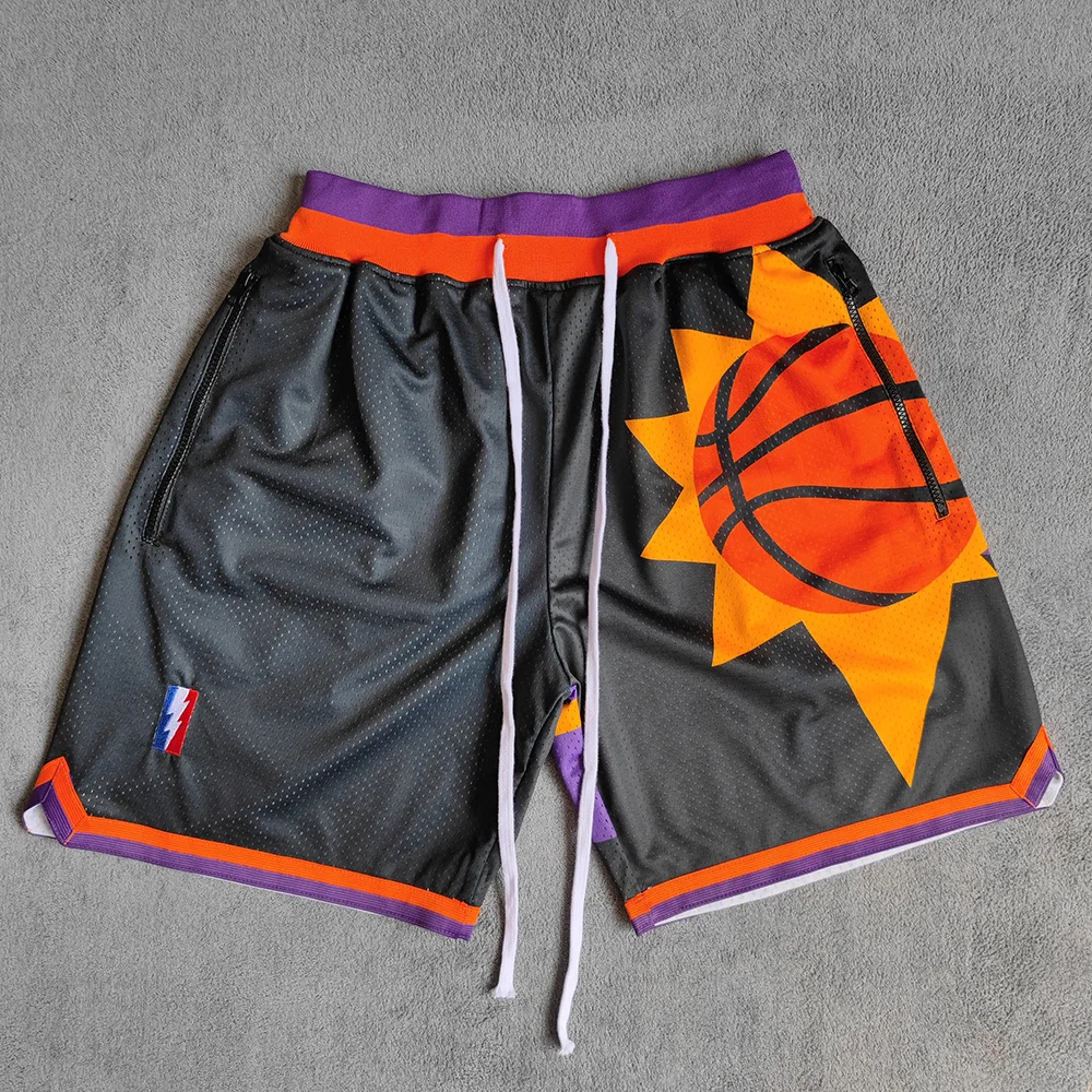 Pantaloncini da basket con stampa sole nero MASMIG MM con tasche con  cerniera Devin Booker Street Style pantaloni sportivi|Basketball Shorts| -  AliExpress
