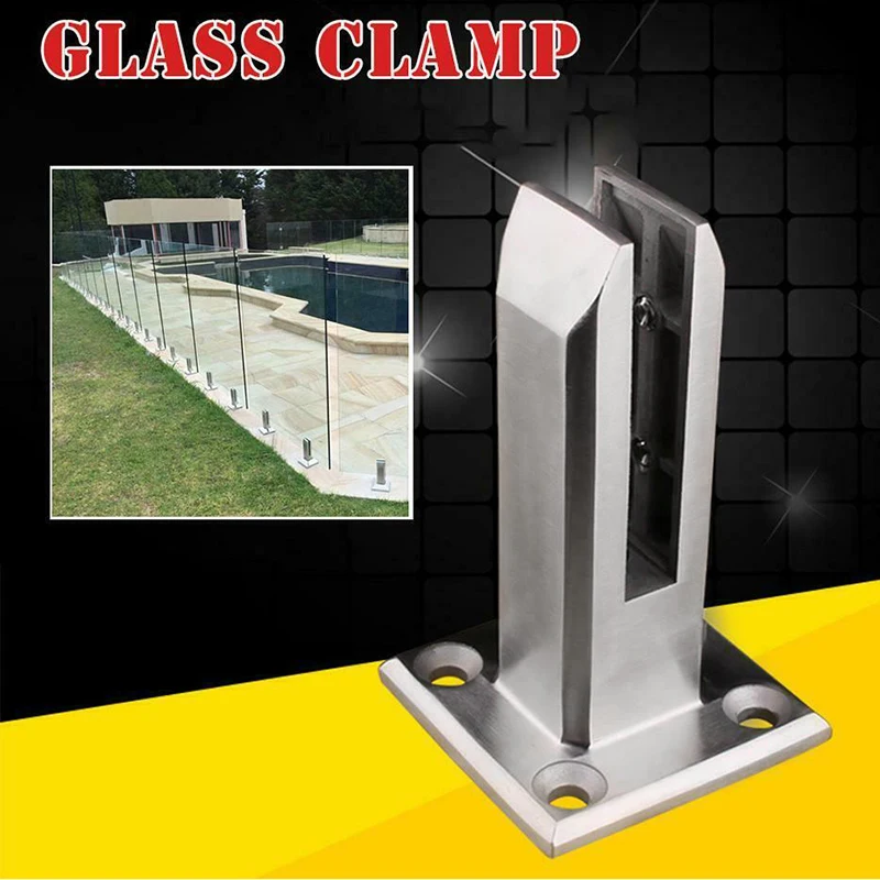 

Floor Standing Stairs Balcony Pool Glass Spigots Post Balustrade Railing Clamp Clips MYDING