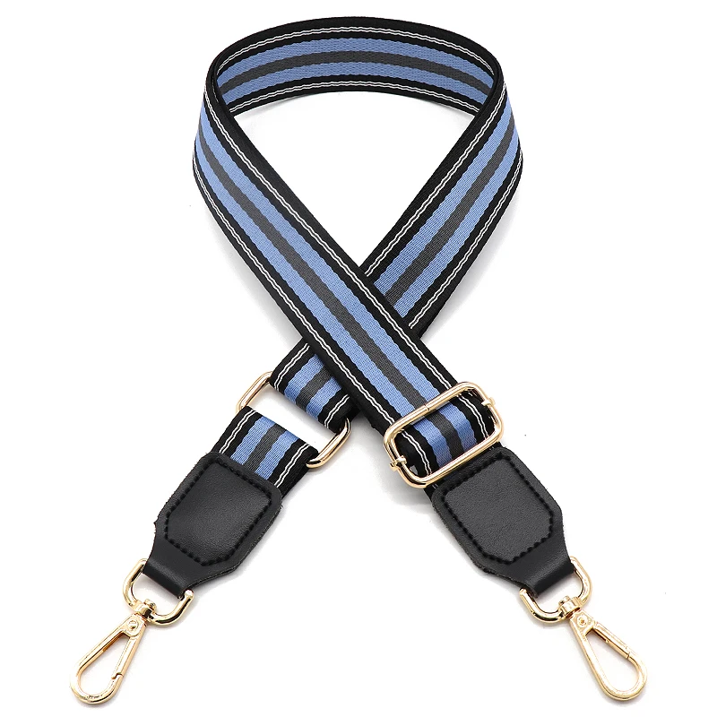 blue-black-blue Модная сумка KZ с ремешком для женщин, разноцветный рюкзак с дождевой лодкой, сумка на плечо, ремешок для ручной работы, аксессуары для сумок KZ151376# C - Цвет: blue-black-blue