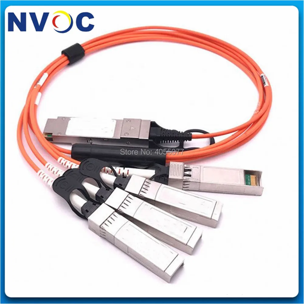 QSFP-100G-AOC 2 м для высокоскоростного кабеля AOC 100G QSFP28 до 4 SFP28 2 м OM3 OM4 3,0 мм кабель AOC