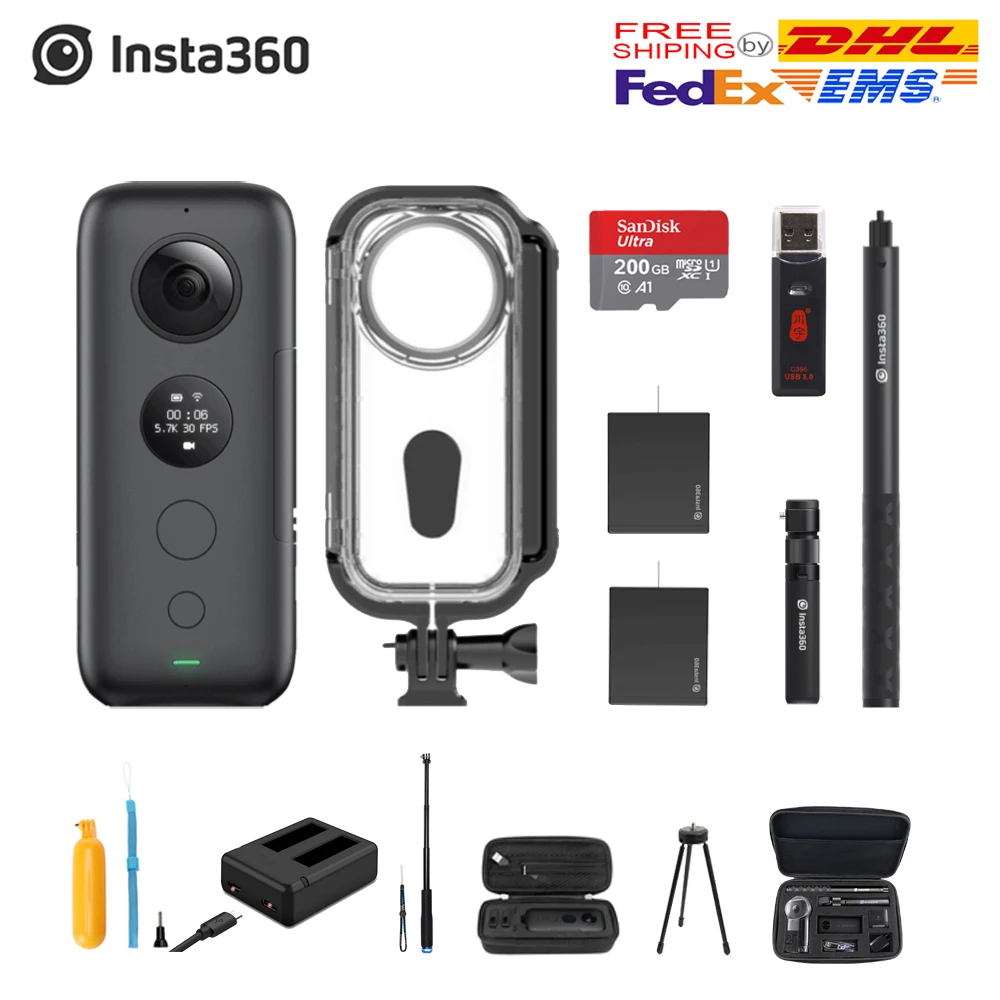 Insta360 Экшн камера ONE X 5 7 K VR 360 Panorama для iPhone и Android insta one x зарядное устройство