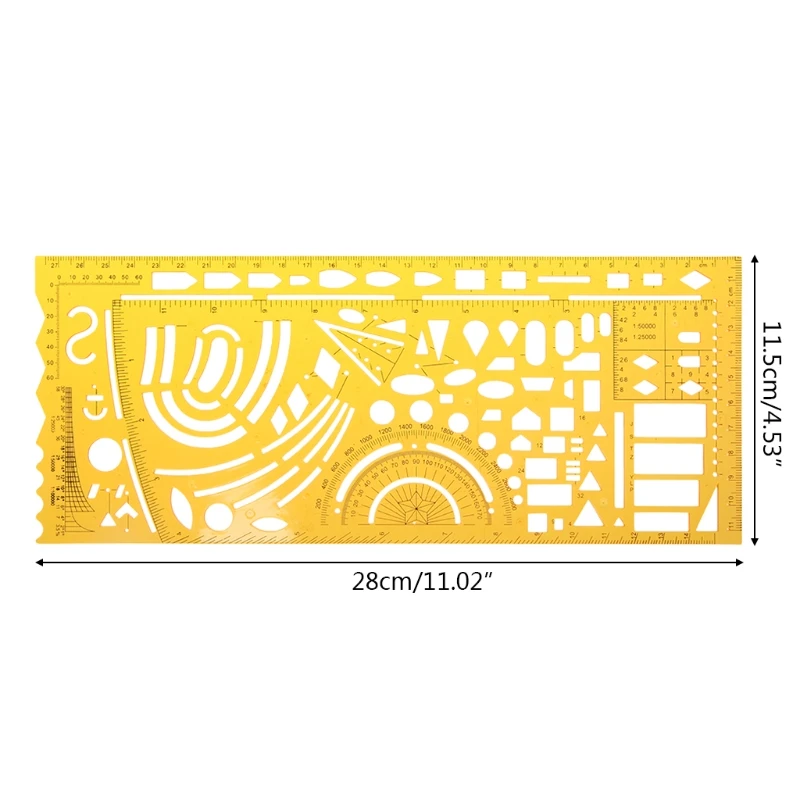 K Resin Template Ruler Stencil Measuring Tool For Drawing Many Size Round Circle LX9A - Цвет: 5AC1100492