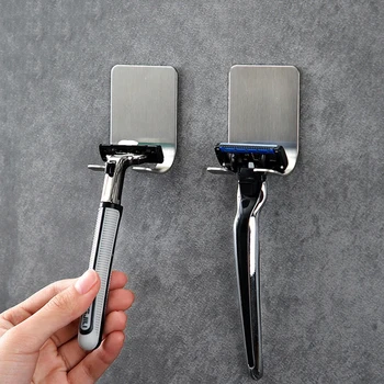 

304 Stainless Steel Razor Holder Men Shaving Shaver Razor Storage Rack Wall Shelf Bathroom Organizer Bathroom Accessories