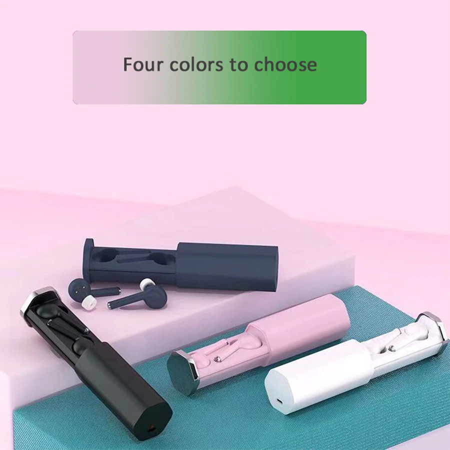Pull-out wireless earbuds true wireless earphone connect phone automatically works for android IOS smart phone