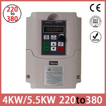 

Convert 220v single phase input to 380v three phase Output 5.5kw VFD Variable Frequency Drive Inverter