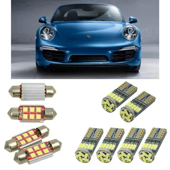 

Interior led Car lights For porsche 911 targe 991 car accessories boot light License Plate Light 6pc
