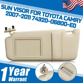 

1PCS Beige Front Left Driver Side Sun Visor Without Sunroof for Toyota Camry 2007 2008 2009 2010 2011 #74320-06800-E0
