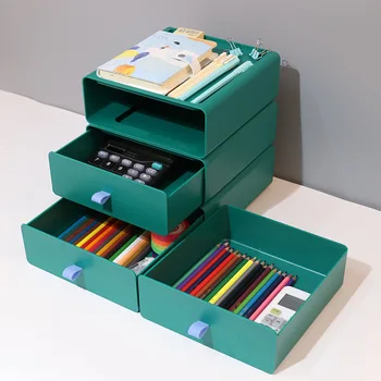 

Desktop storage box office student ins drawer type multi-layer large multi-function file stationery desk storage