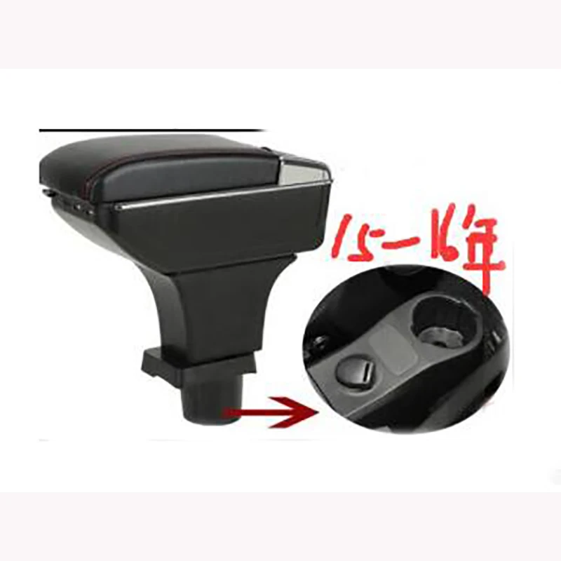 

For Mercedes-Benz Smart Fortwo Forfour Armrest box central Store content box with cup holder ashtray with USB interface 15-16