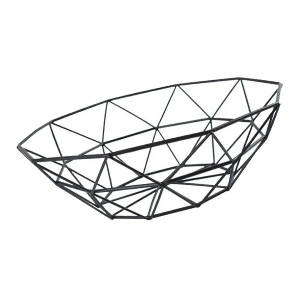 Metal Wire Fruit Bowl for Kitchen Snacks Serving Dish Candy Basket Holder