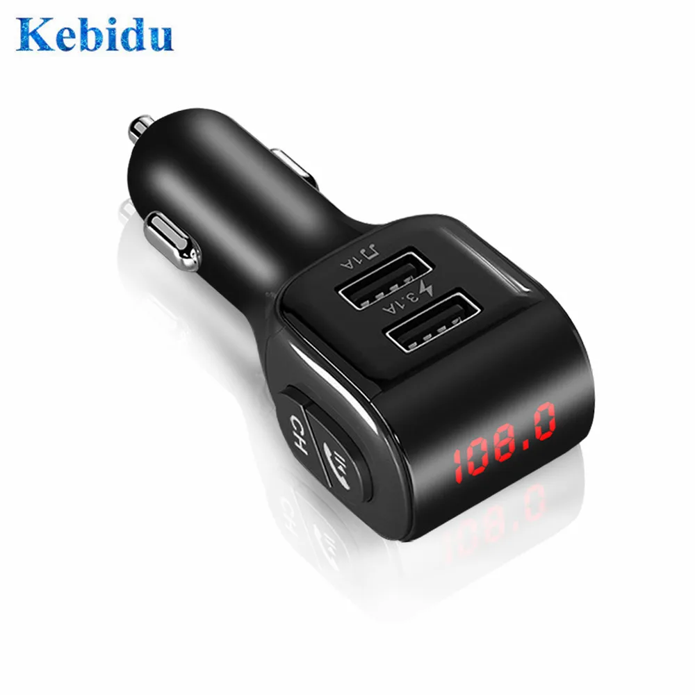 KEBIDU Bluetooth fm-передатчик зарядное устройство двойной USB Автомобильное зарядное устройство для Xiaomi samsung iPhone huawei Bluetooth автомобильное зарядное устройство