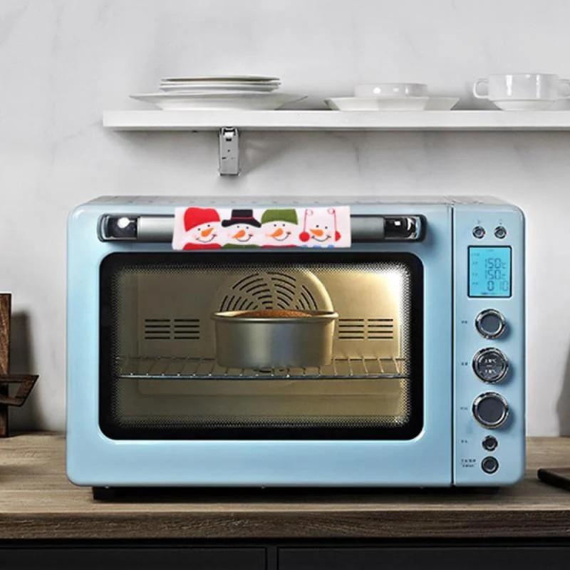 3Pcs Christmas Refrigerator Microwave Oven Door Handle Cloth Home Decoration Gloves Protector Dishwasher Christmas Gloves Decor