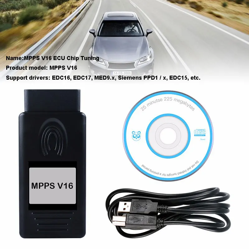 Vehemo MPPS V16 ECU Chip Tuning Test Tool CABLE REMAP FLASHER