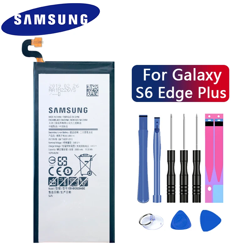 Оригинальная батарея для телефона Samsung 3000 мАч Galaxy S6 Edge Plus G928 G928F G928G G928T G928A G928I